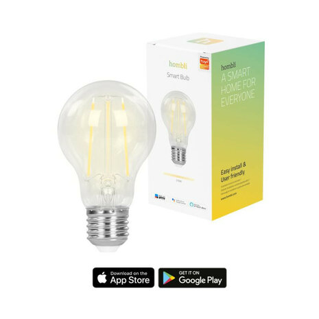 Smart lamp voor binnenverlichting met grote fitting E27 en helder filament licht