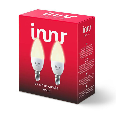 Slimme E14 lamp voor kleine lampen met warm wit licht dimbaar en Zigbee 3 0 communicatie per 2 stuks