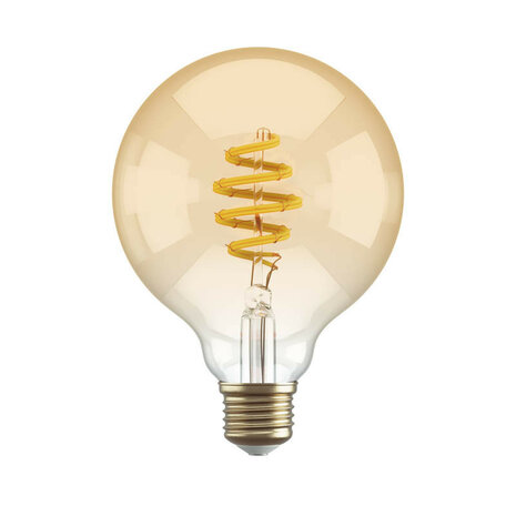 Smart lamp voor verlichting met wifi systeem en amberkleurige filament globe