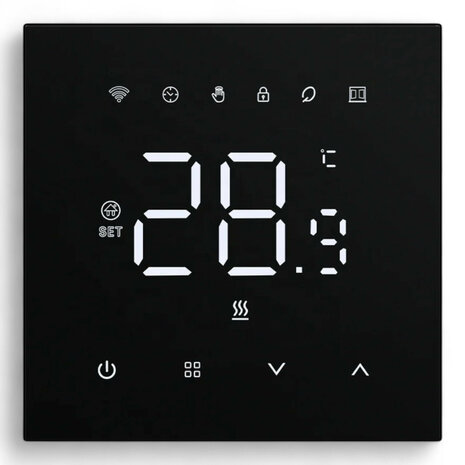 Wifi inbouw thermostaat voor centrale verwarming met touchscreen app en spraakbediening