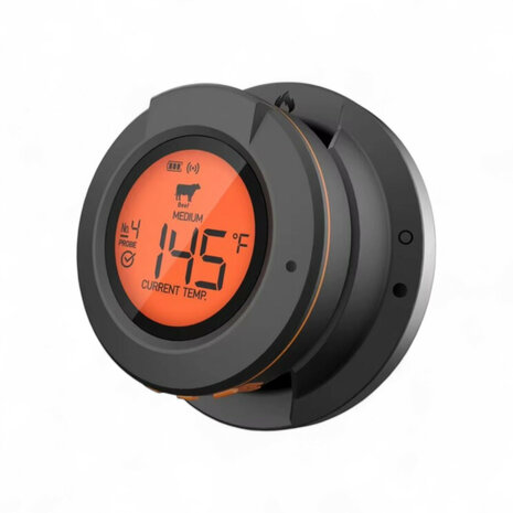 Thermom&egrave;tre Kamado avec temp&eacute;rature en d&ocirc;me et 2 sondes pour la mesure du c&oelig;ur