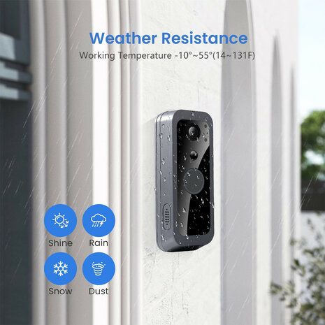 Video intercom voor deur met Wifi en bewegingsdetectie