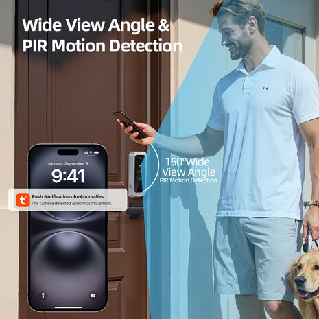 Video intercom voor deur met Wifi en bewegingsdetectie