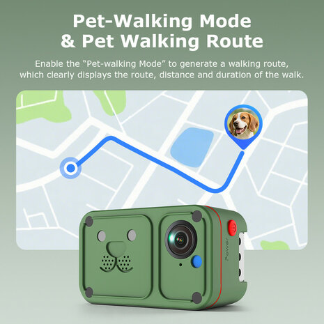 Gps hondenhalsband met camera + tracking met real time locatie en waterdichtheid IP66