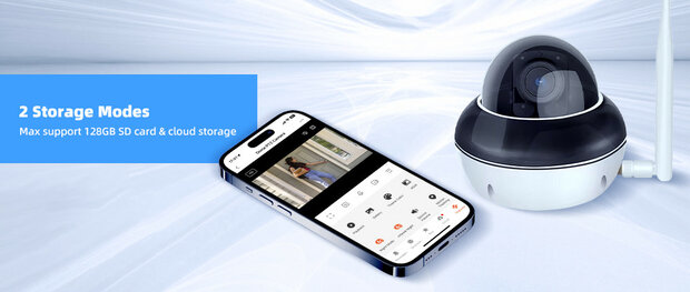 Dome buitencamera voor beveiliging met 5x optische zoom en Wifi
