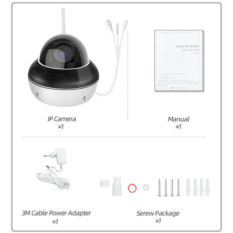 Dome buitencamera voor beveiliging met 5x optische zoom en Wifi