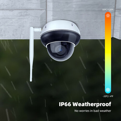Dome buitencamera voor beveiliging met 5x optische zoom en Wifi
