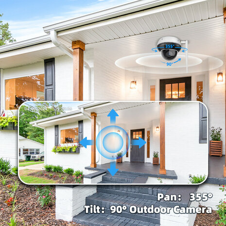 Dome buitencamera voor beveiliging met 5x optische zoom en Wifi