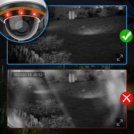 Dome buitencamera voor beveiliging met 5x optische zoom en Wifi
