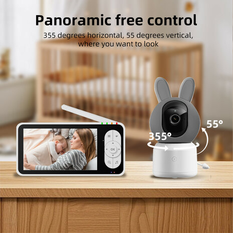 Babyfoon camera voor bewaking met Wifi en huil detectie