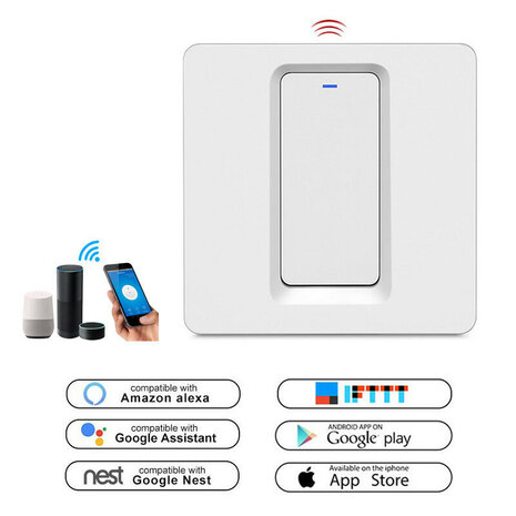 Smart Zigbee Light Switch White 2-buttons