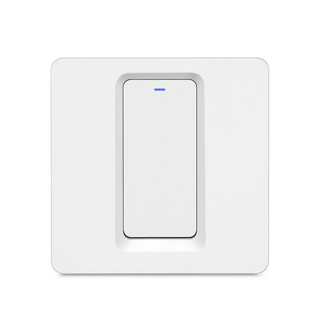 Slimme WiFi 1-voudige inbouw schakelaar voor bestaande schakelaars met controleverlichting en app bediening (wit)