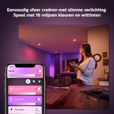 Inbouwspot voor slimme verlichting met Zigbee Bluetooth en verwisselbare spots