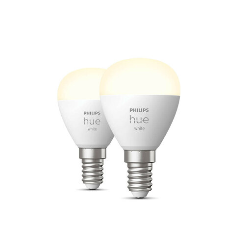 Kogellamp voor slimme verlichting met E14 fitting warm wit licht dimbaar Bluetooth Zigbee 3.0 per 2 stuks kunststof
