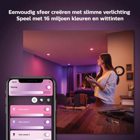 Philips Hue GU10 spotverlichting voor slimme verlichting met Zigbee Bluetooth en kleurinstelling