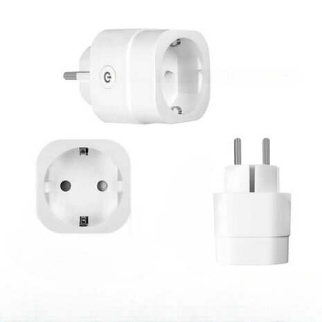 Slimme stekker dimbaar 220-240V 200W WiFi Tuya Smart Life wit
