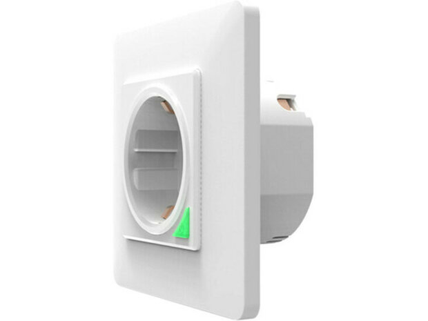 Inbouw stopcontact wifi bedienbaar met Tuya Smart Life, 230V 16A, wit