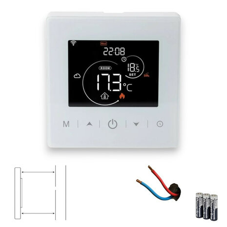 Wifi Surface Mounted Thermostat with Touchscreen for CV Installation (with statistics)
