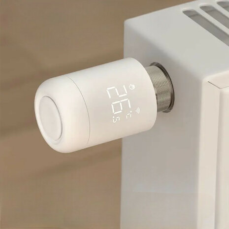 Radiatorknop met WiFi-bediening zonder gateway, wit