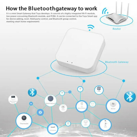 Zigbee gateway 3.0 voor maximaal 100 apparaten, wifi 2,4 GHz, wit