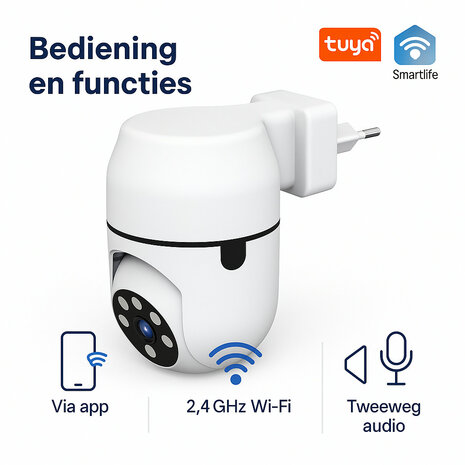 Beveiligingscamera binnen &ndash; Full HD 1080p, nachtzicht 10m, bewegingsdetectie, wit