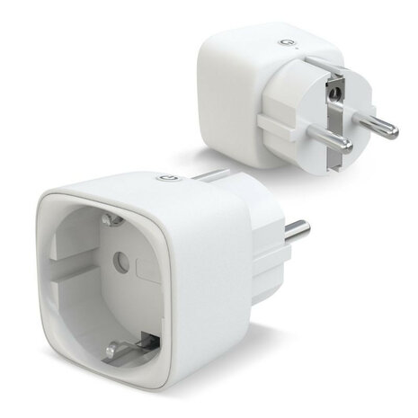 Slimme tussenstekker voor smart home systeem met app bediening en Hue compatibiliteit wit 2 pack