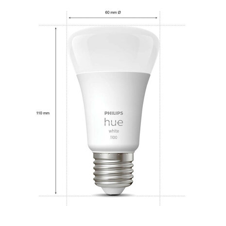 Lamp voor binnenverlichting met E27 fitting warm wit licht dimbaar 2700K met Zigbee en Bluetooth bediening set van 2