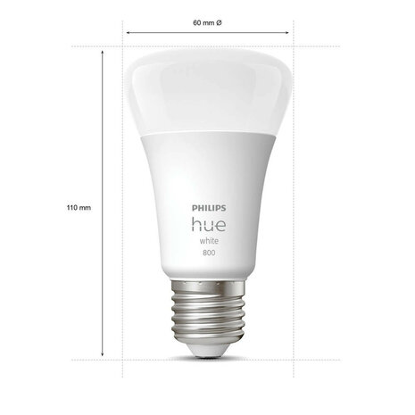 Lamp voor binnenverlichting met E27 fitting warm wit licht dimbaar Zigbee Bluetooth set van twee