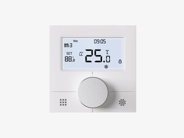 Slimme wifi inbouwthermostaat zwart voor boiler, cv-ketel en vloerverwarming