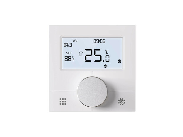 Slimme wifi inbouwthermostaat zwart voor boiler, cv-ketel en vloerverwarming