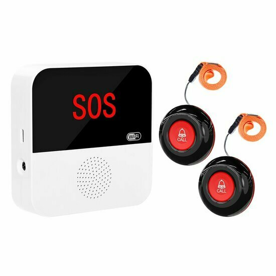 SOS Knoppen (2x) voor Ouderen (Inclusief Extern Display)