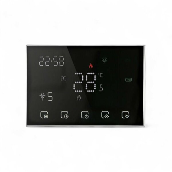 Wifi Draadloze Thermostaat met Touchscreen voor alle type verwarming (zwart)