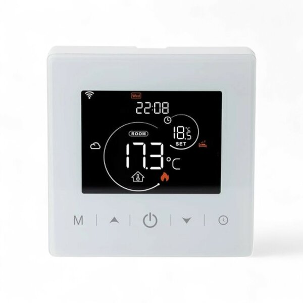 Wifi Opbouw Thermostaat met Touchscreen voor C.V. Installatie (met statistieken)