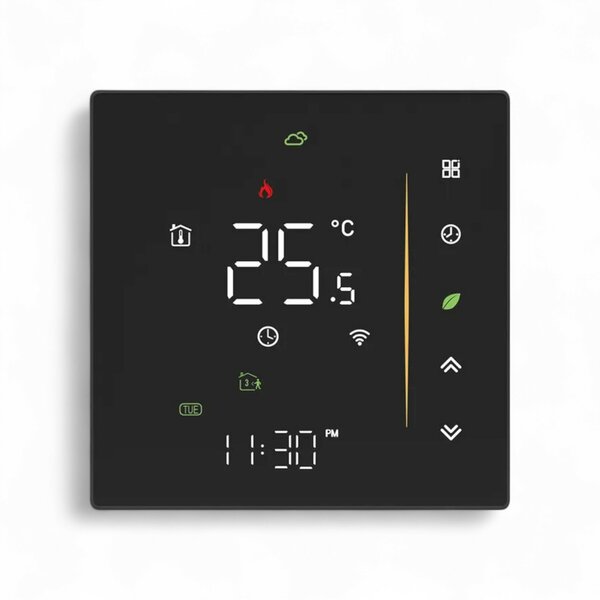 Wifi Inbouw Thermostaat met Touchscreen voor C.V. Installatie (zwart) M1
