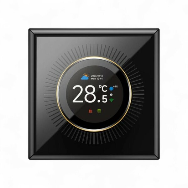 Wifi Inbouw Thermostaat met Draaiknop voor C.V. Installatie (zwart)