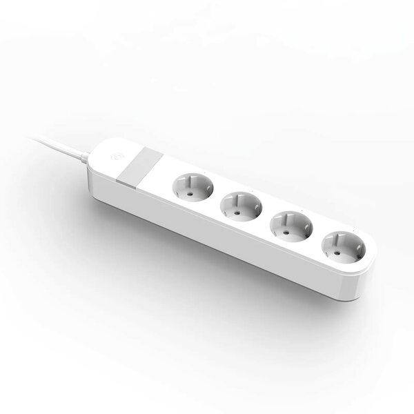 Schuko Wifi stekkerblok 4 Stopcontacten + 2x USB + 1 x USB-C met verbruiksmonitor