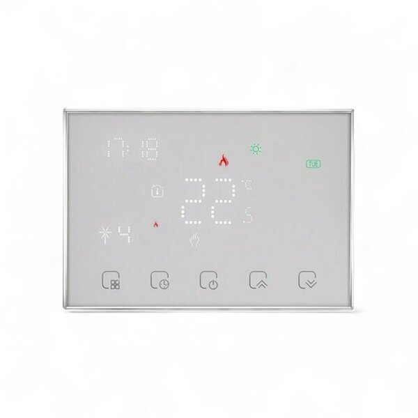 Wifi Draadloze Thermostaat met Touchscreen voor alle type verwarming (wit)