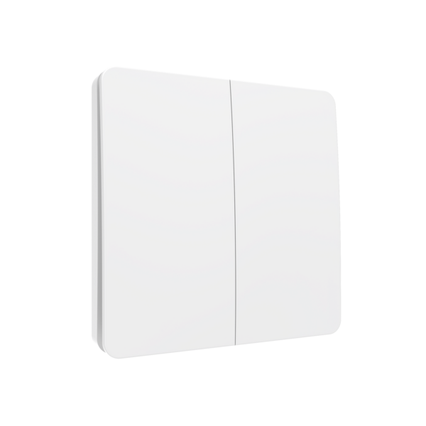 Draadloze Wandschakelaar (Kinetisch) Schakelaar Wit 2-Voudig Aan/Uit + Dimmer - Losse Knop