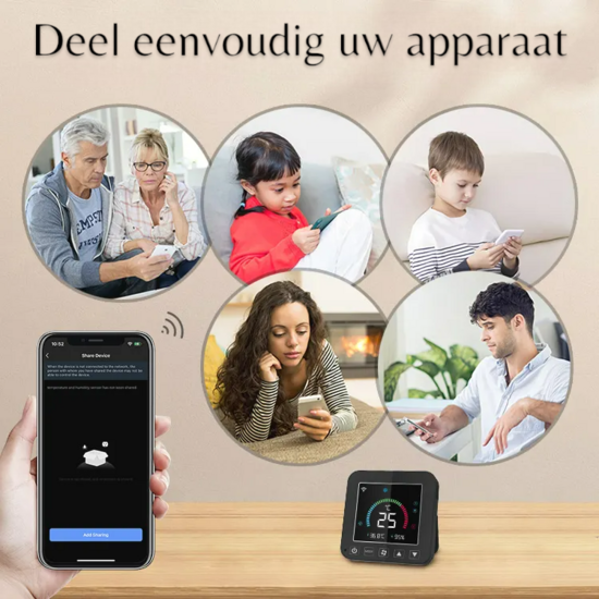 Wifi Draadloze Bediening voor Warmtepomp of Airco installatie (wit)