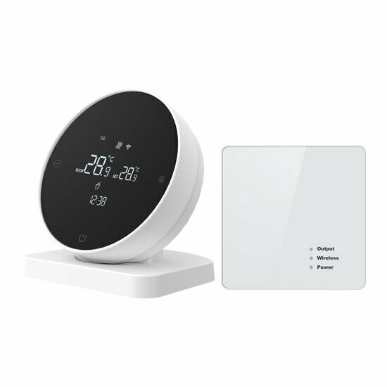 WiFi Wireless Thermostat with Touchscreen for Heating (black/white)