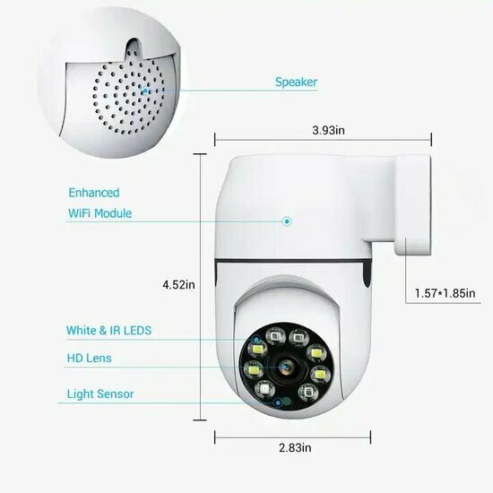 WiFi Security Camera 2.4Ghz with EU 230V Power
