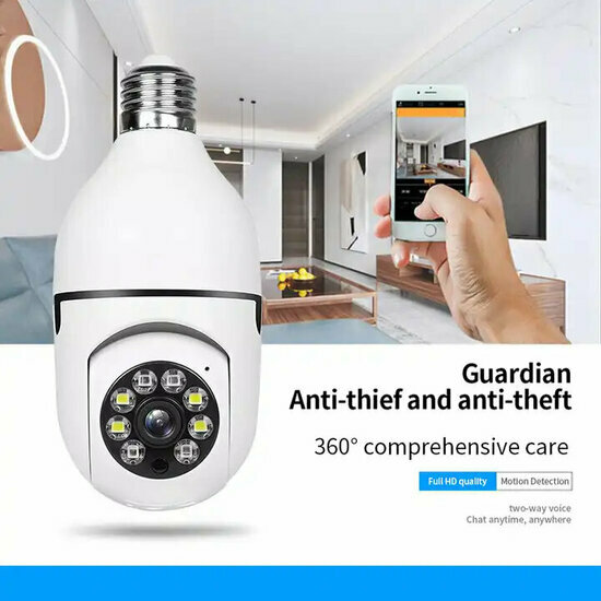WiFi Security Camera 360&deg; E27 Screw 2.4Ghz