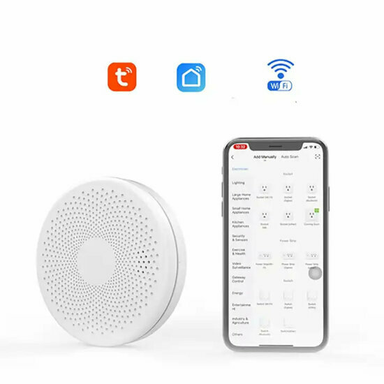 Wifi Combimelder (Rook + Koolmonoxide) + app