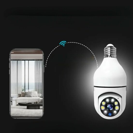 WiFi Sicherheitskamera 360&deg; E27 Schraubfassung 2,4Ghz (Tuya)