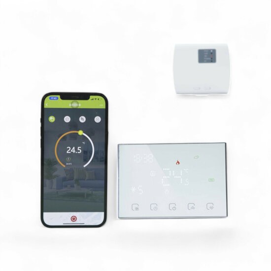 WiFi Wireless Thermostat with Touchscreen for All Heating (white)