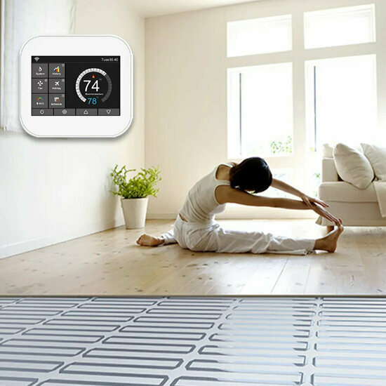 Wifi opbouw Thermostaat met inzicht in verbruik en kosten met handige grafieken