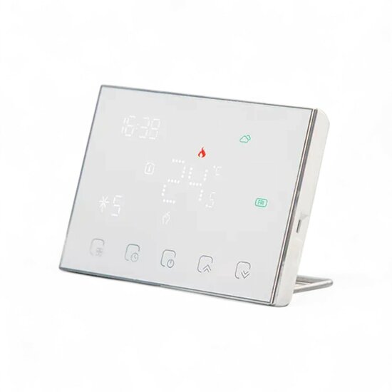Wifi Draadloze Thermostaat met Touchscreen voor alle type verwarming (wit)