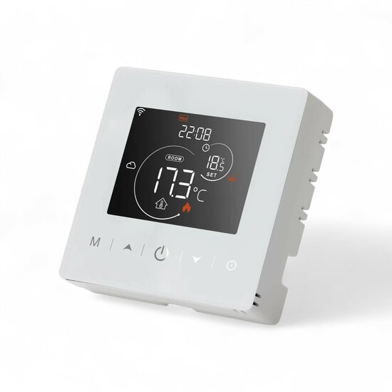 Wifi Opbouw Thermostaat met Touchscreen voor C.V. Installatie (met statistieken)