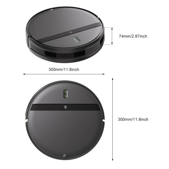 Smart Wifi Robotstofzuiger | 3-in-1: Stofzuigen, Dweilen en Vegen