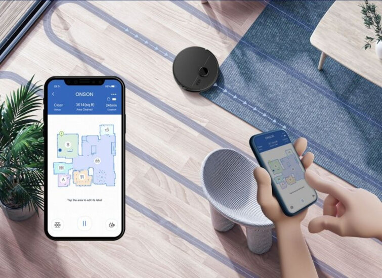 Smart Wifi Robotstofzuiger | 3-in-1: Stofzuigen, Dweilen en Vegen